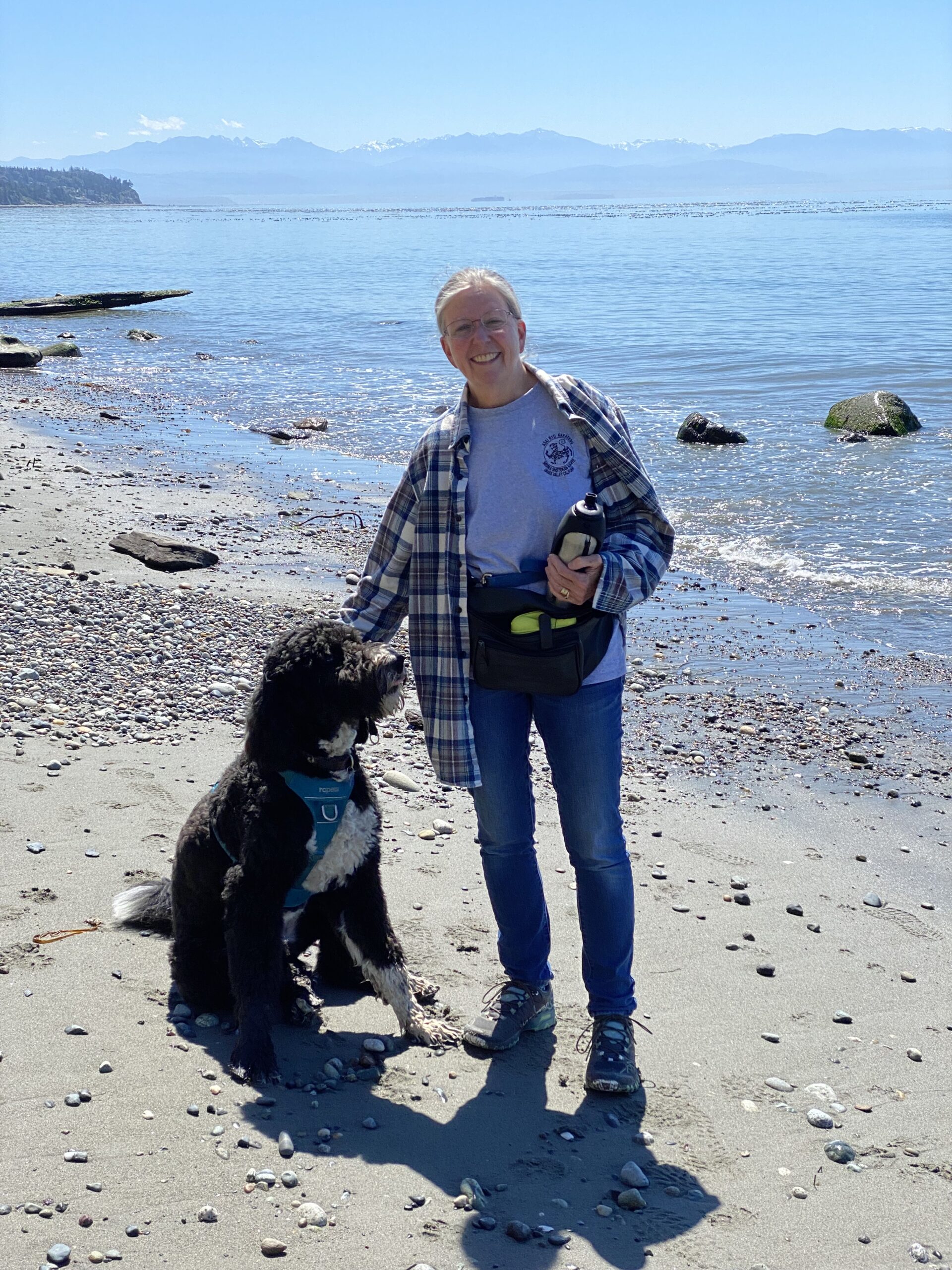 beach with finn